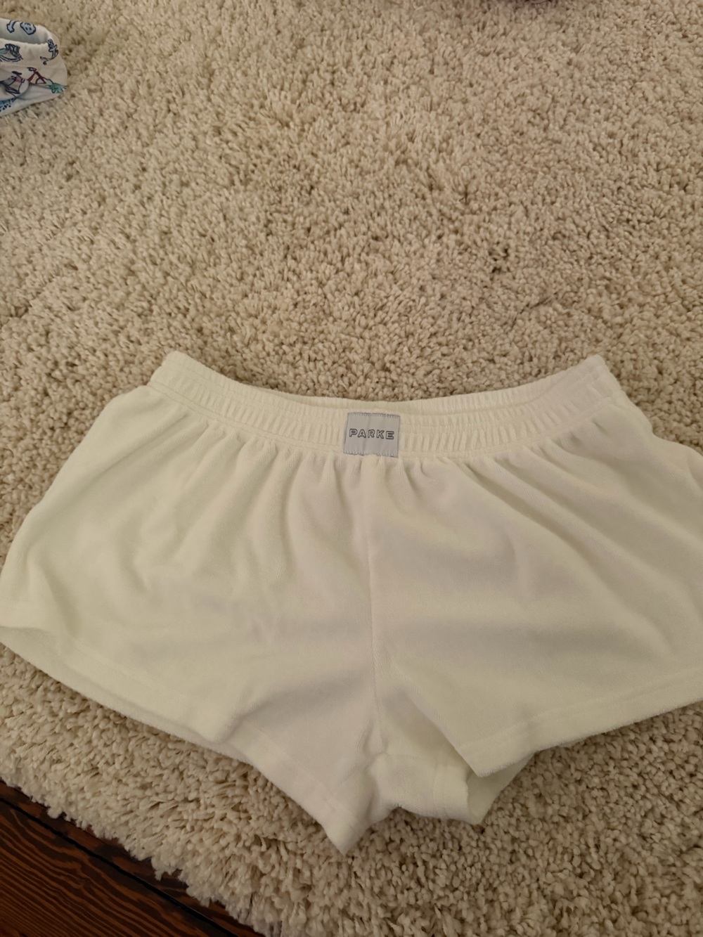 PARKE terry white shorts